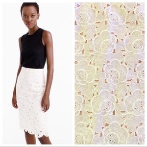 J.Crew Collection Hämmerle & Vogel Floral Lace Skirt